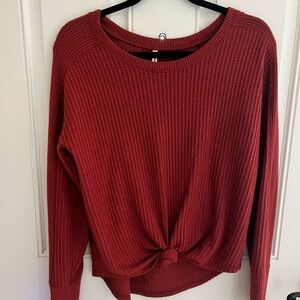 Mudd Women's Rust Crew Neck Sweater